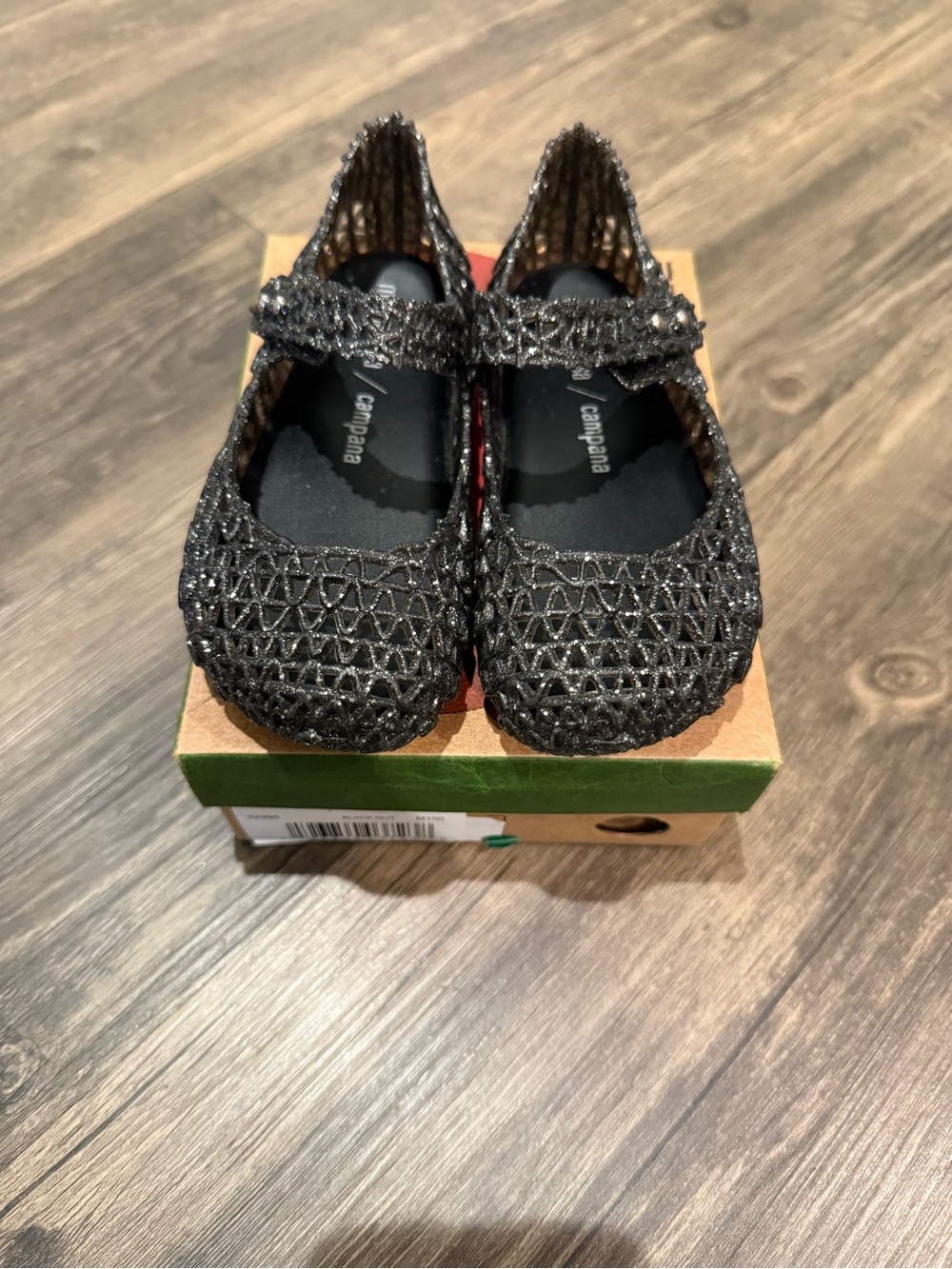 Mini Melissa / campana Sparkle Mary Jane Shoes
